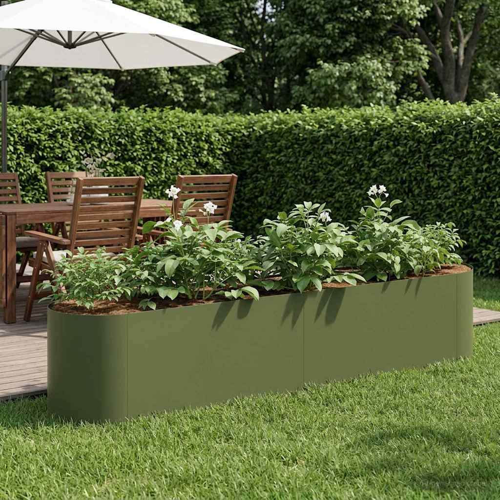 Verhoogd Tuinbed Olijfgroen 200 x 40 x 40 cm is nu te koop bij PeponiXL, paradijselijk wonen!