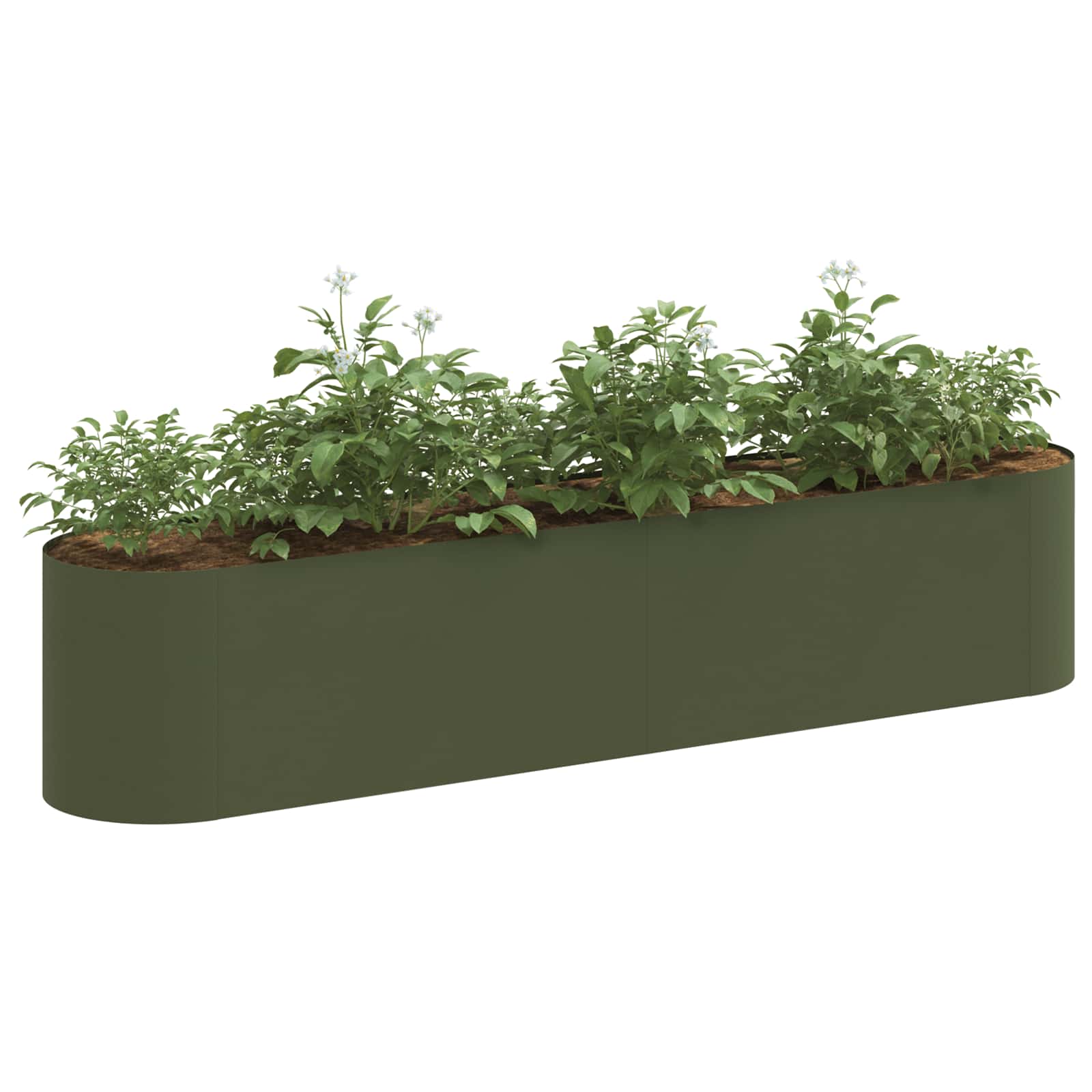 Verhoogd Tuinbed Olijfgroen 200 x 40 x 40 cm is nu te koop bij PeponiXL, paradijselijk wonen!