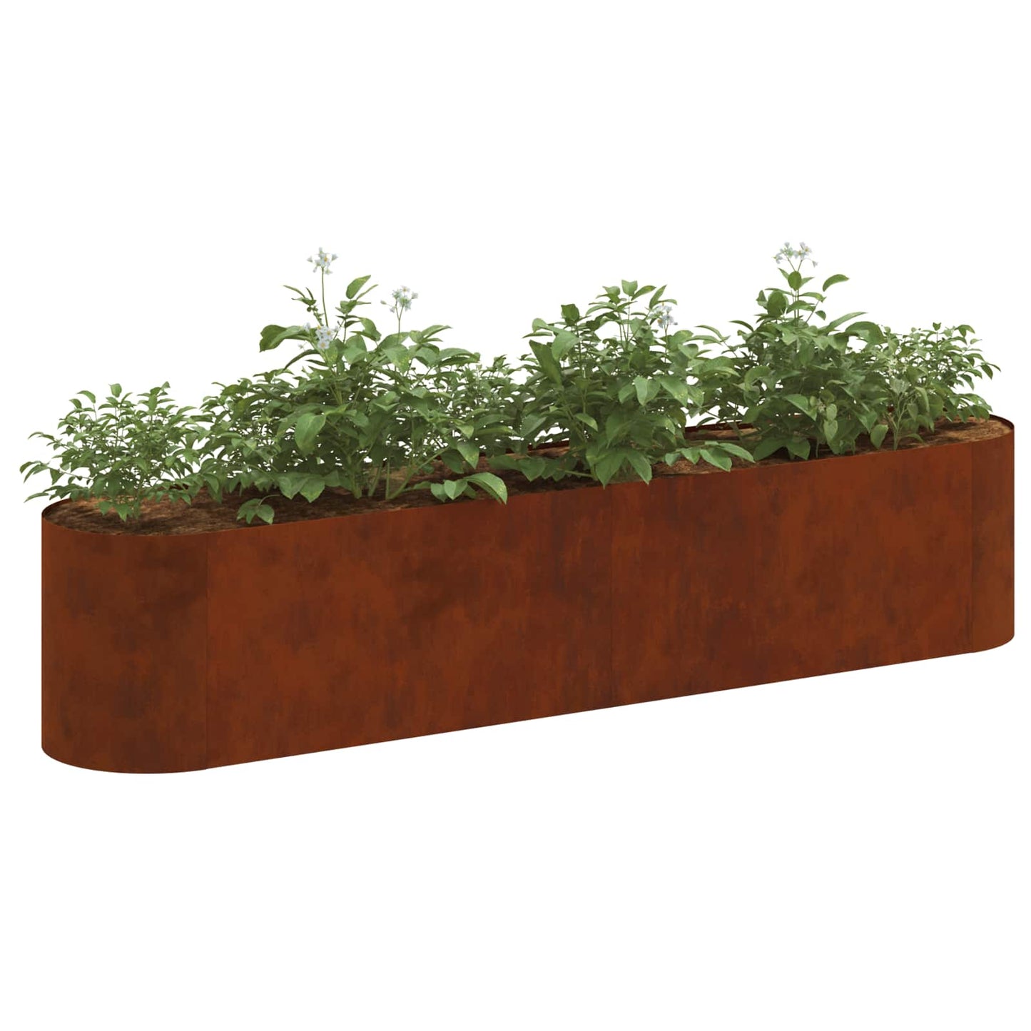 Verhoogd Tuinbed weervast staal 200 x 40 x 40 cm is nu te koop bij PeponiXL, paradijselijk wonen!