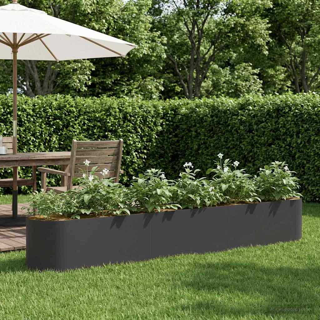 Verhoogd Tuinbed Zwart 280 x 40 x 40 cm is nu te koop bij PeponiXL, paradijselijk wonen!