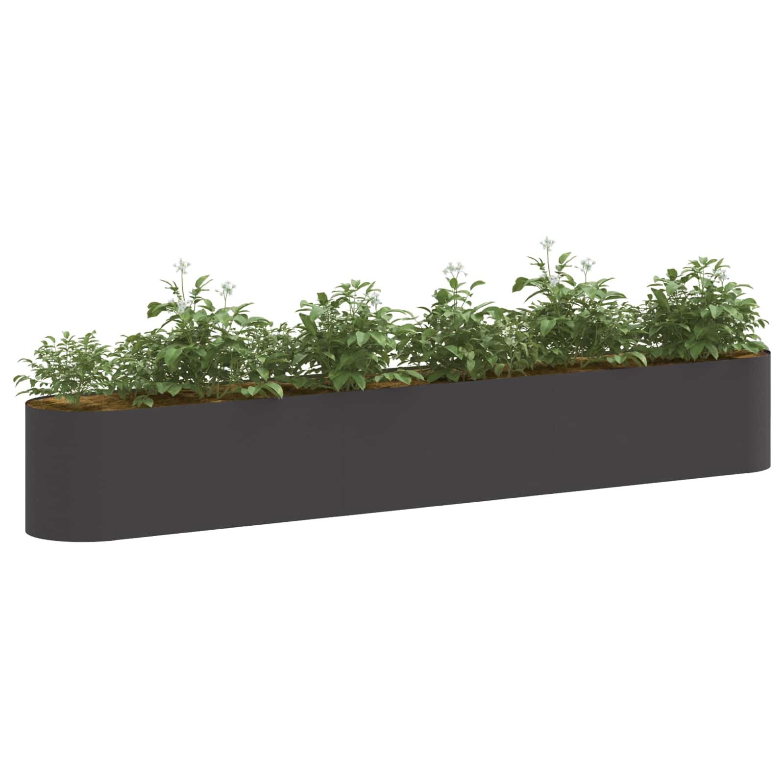Verhoogd Tuinbed Zwart 280 x 40 x 40 cm is nu te koop bij PeponiXL, paradijselijk wonen!