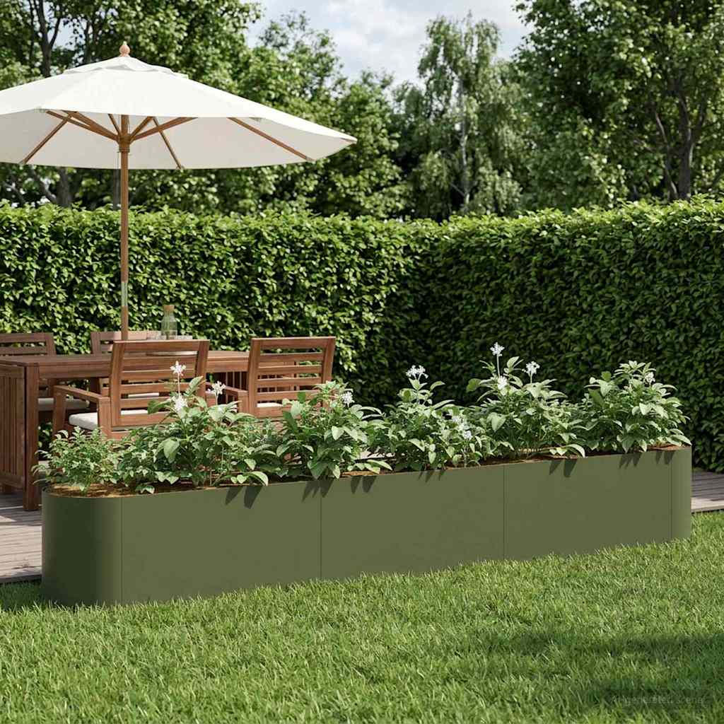 Verhoogd Tuinbed Olijfgroen 280 x 40 x 40 cm is nu te koop bij PeponiXL, paradijselijk wonen!