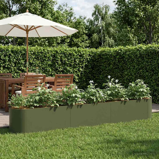 Verhoogd Tuinbed Olijfgroen 280 x 40 x 40 cm is nu te koop bij PeponiXL, paradijselijk wonen!