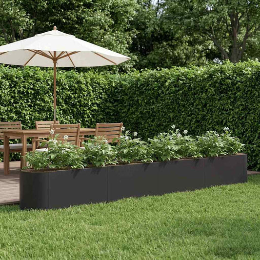 Verhoogd Tuinbed Zwart 360 x 40 x 40 cm is nu te koop bij PeponiXL, paradijselijk wonen!