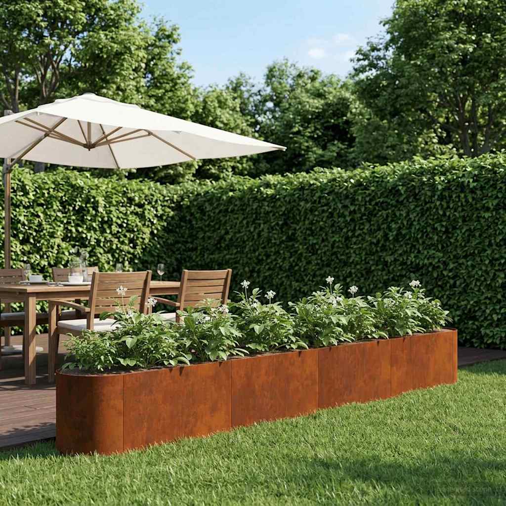 Verhoogd Tuinbed weervast staal 360 x 40 x 40 cm is nu te koop bij PeponiXL, paradijselijk wonen!