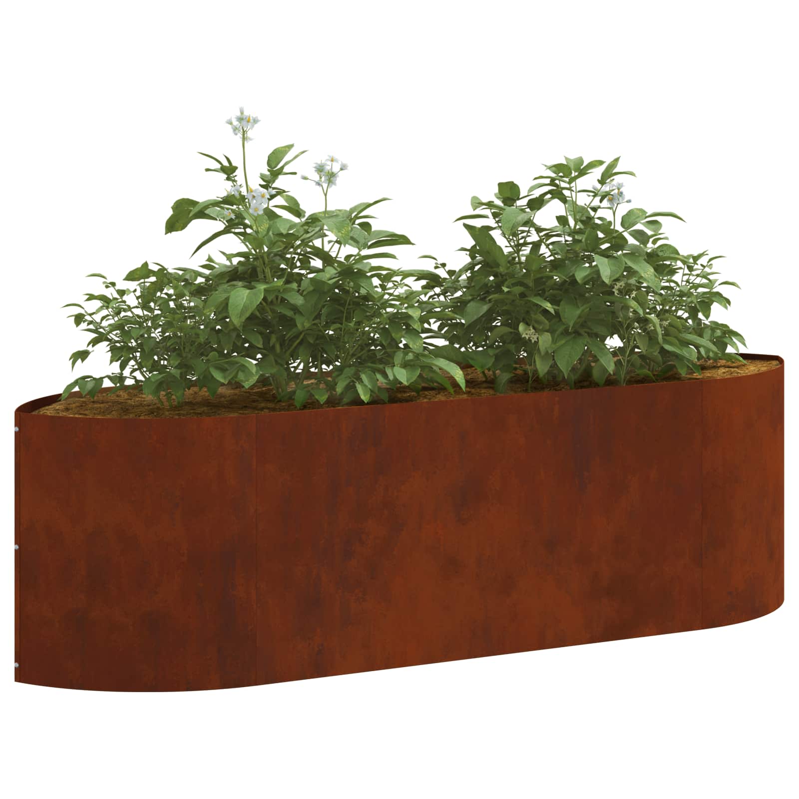 Verhoogd Tuinbed weervast staal 140 x 40 x 40 cm Staal is nu te koop bij PeponiXL, paradijselijk wonen!
