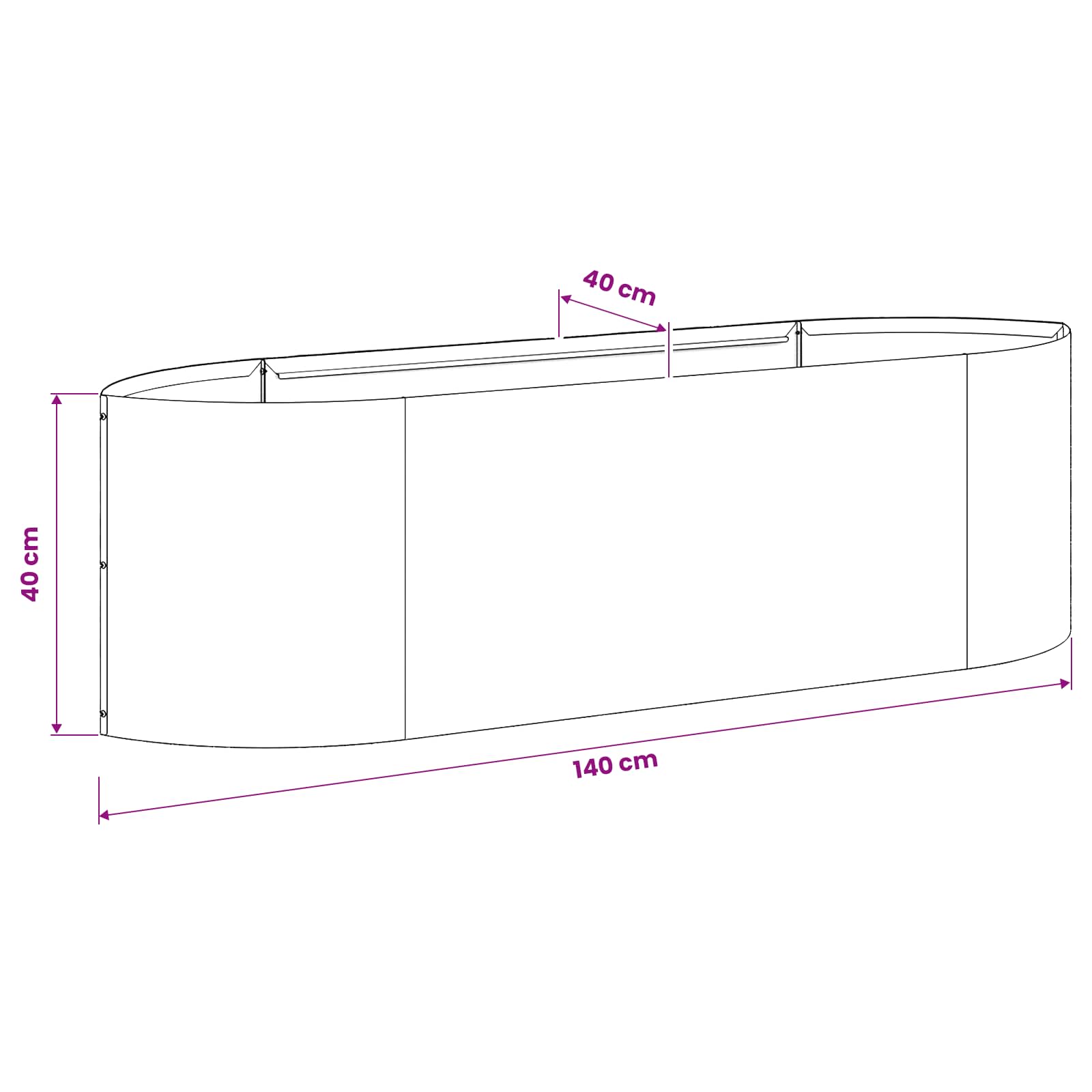 Verhoogd Tuinbed weervast staal 140 x 40 x 40 cm Staal is nu te koop bij PeponiXL, paradijselijk wonen!
