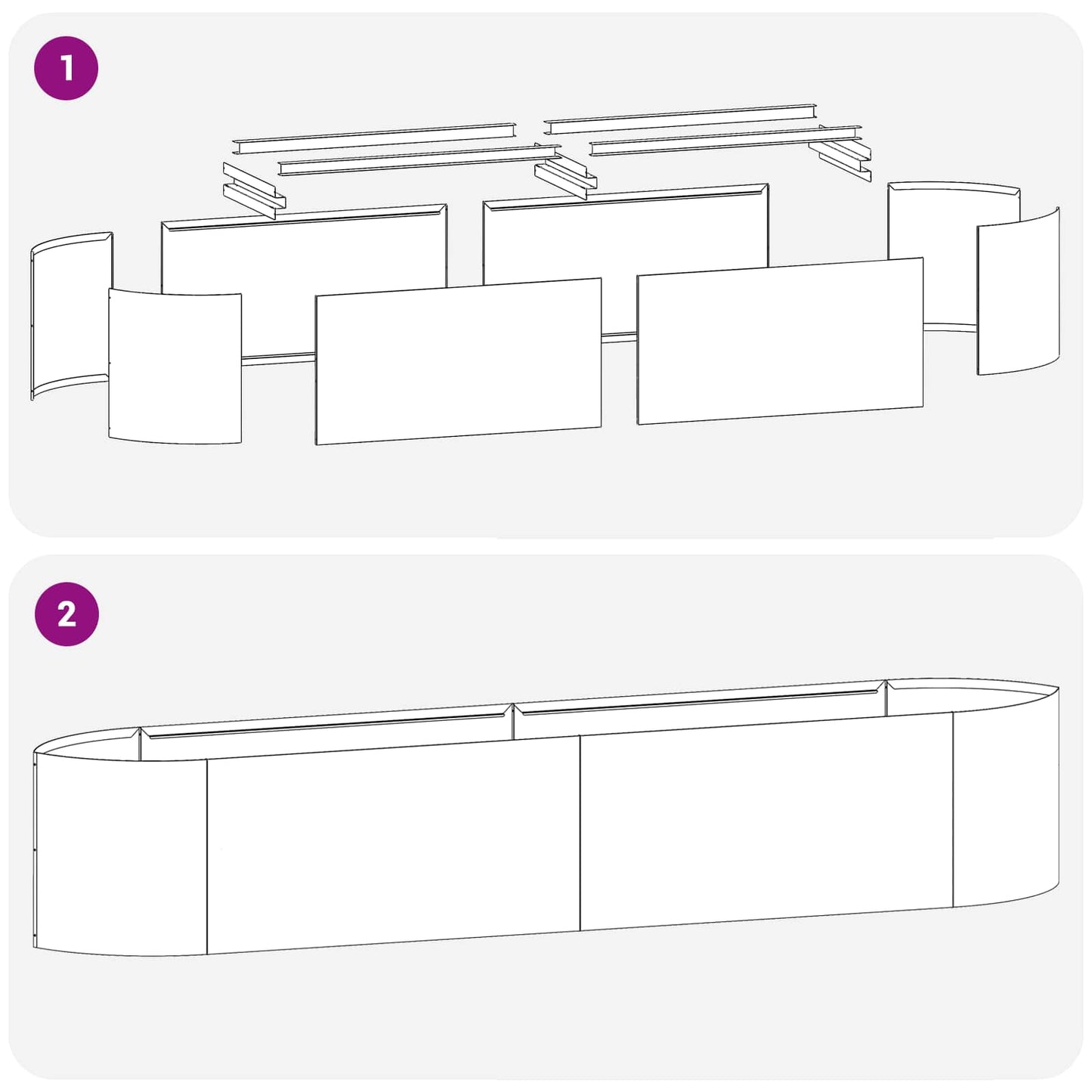 Verhoogd Tuinbed Wit 220 x 40 x 40 cm Staal is nu te koop bij PeponiXL, paradijselijk wonen!