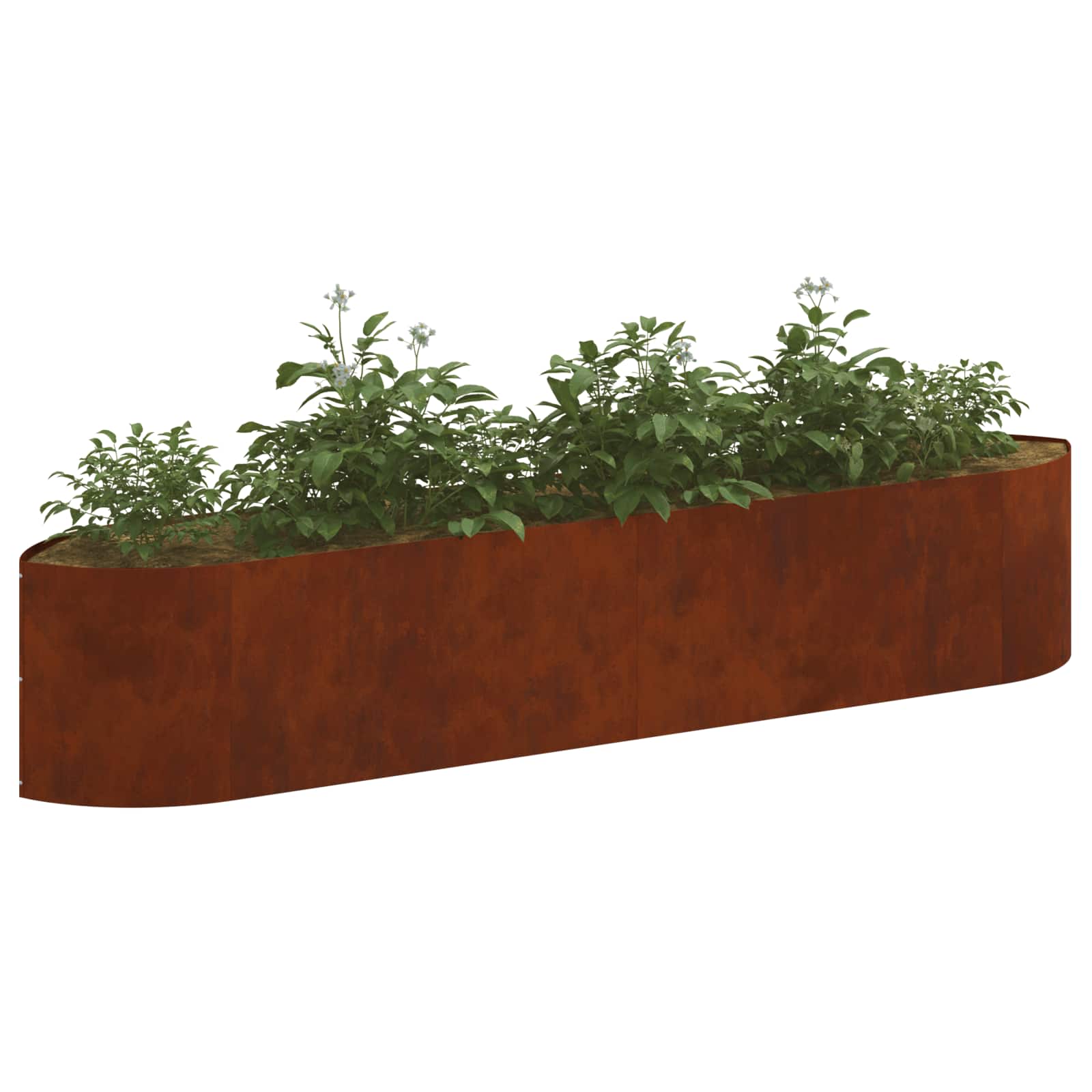 Verhoogd Tuinbed weervast staal 220 x 40 x 40 cm Staal is nu te koop bij PeponiXL, paradijselijk wonen!