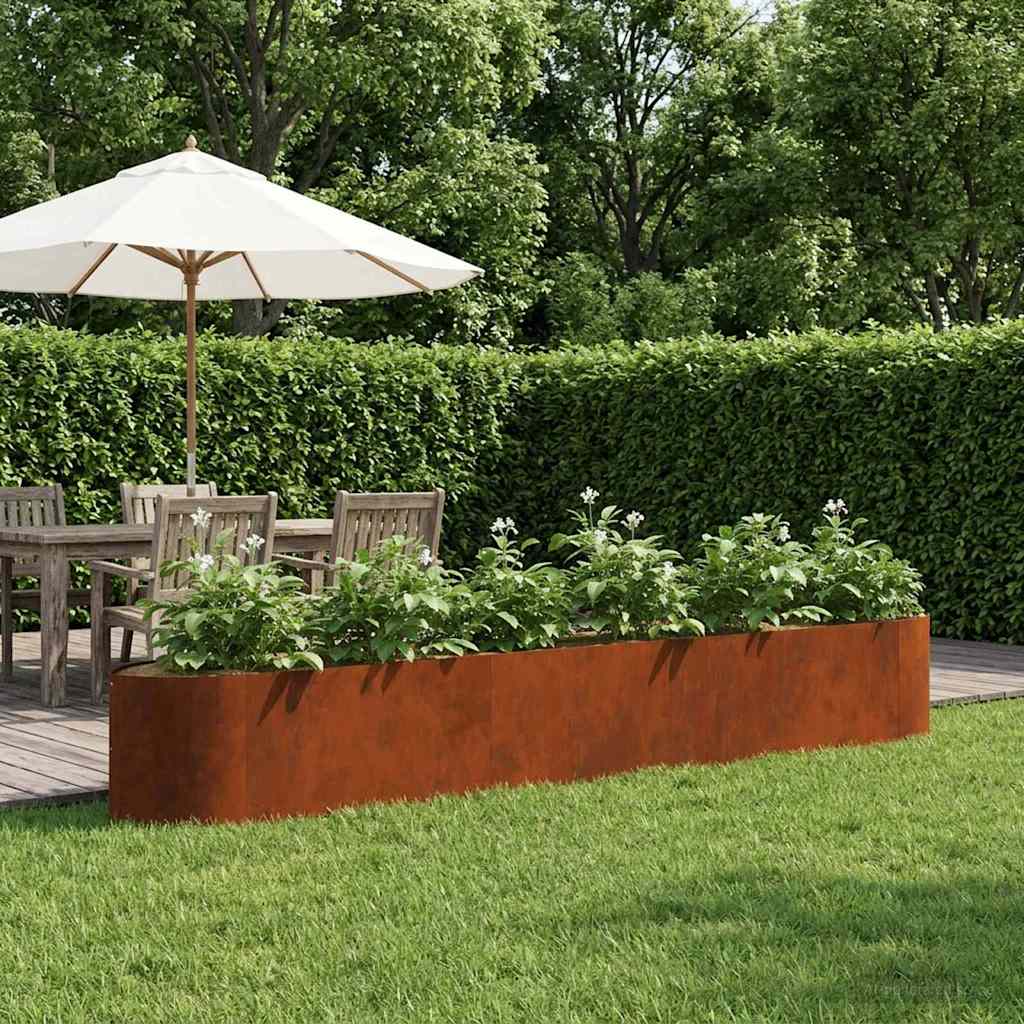 Verhoogd Tuinbed weervast staal 300 x 40 x 40 cm Staal is nu te koop bij PeponiXL, paradijselijk wonen!