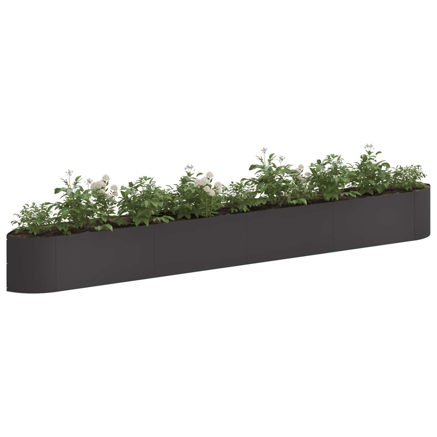 Verhoogd Tuinbed Zwart 380 x 40 x 40 cm Staal is nu te koop bij PeponiXL, paradijselijk wonen!