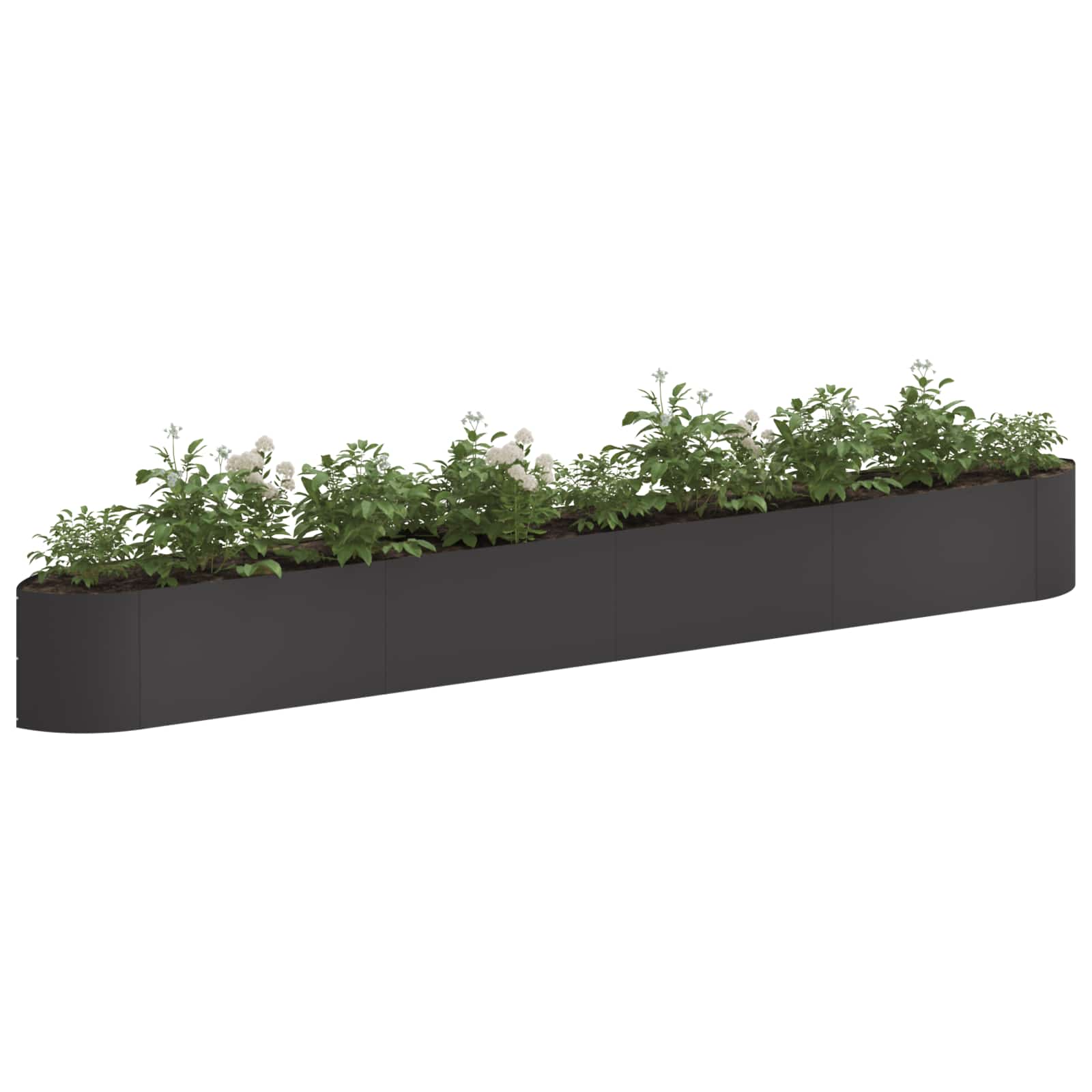 Verhoogd Tuinbed Zwart 380 x 40 x 40 cm Staal is nu te koop bij PeponiXL, paradijselijk wonen!
