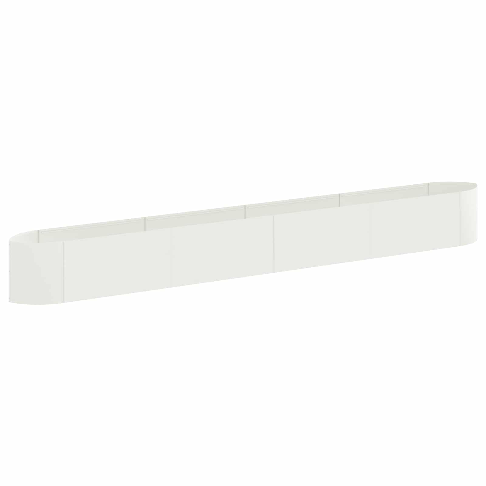 Verhoogd Tuinbed Wit 380 x 40 x 40 cm Staal is nu te koop bij PeponiXL, paradijselijk wonen!
