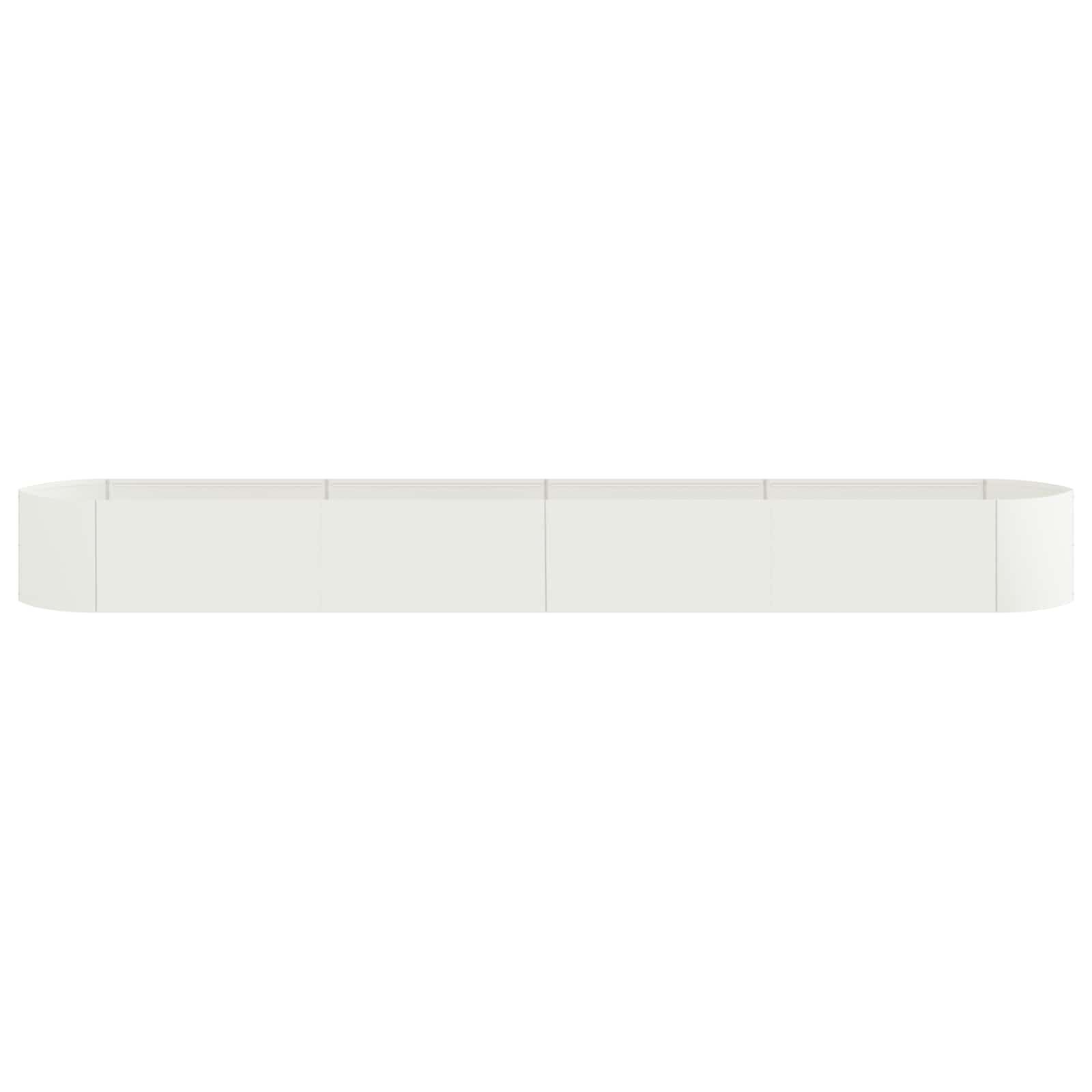 Verhoogd Tuinbed Wit 380 x 40 x 40 cm Staal is nu te koop bij PeponiXL, paradijselijk wonen!