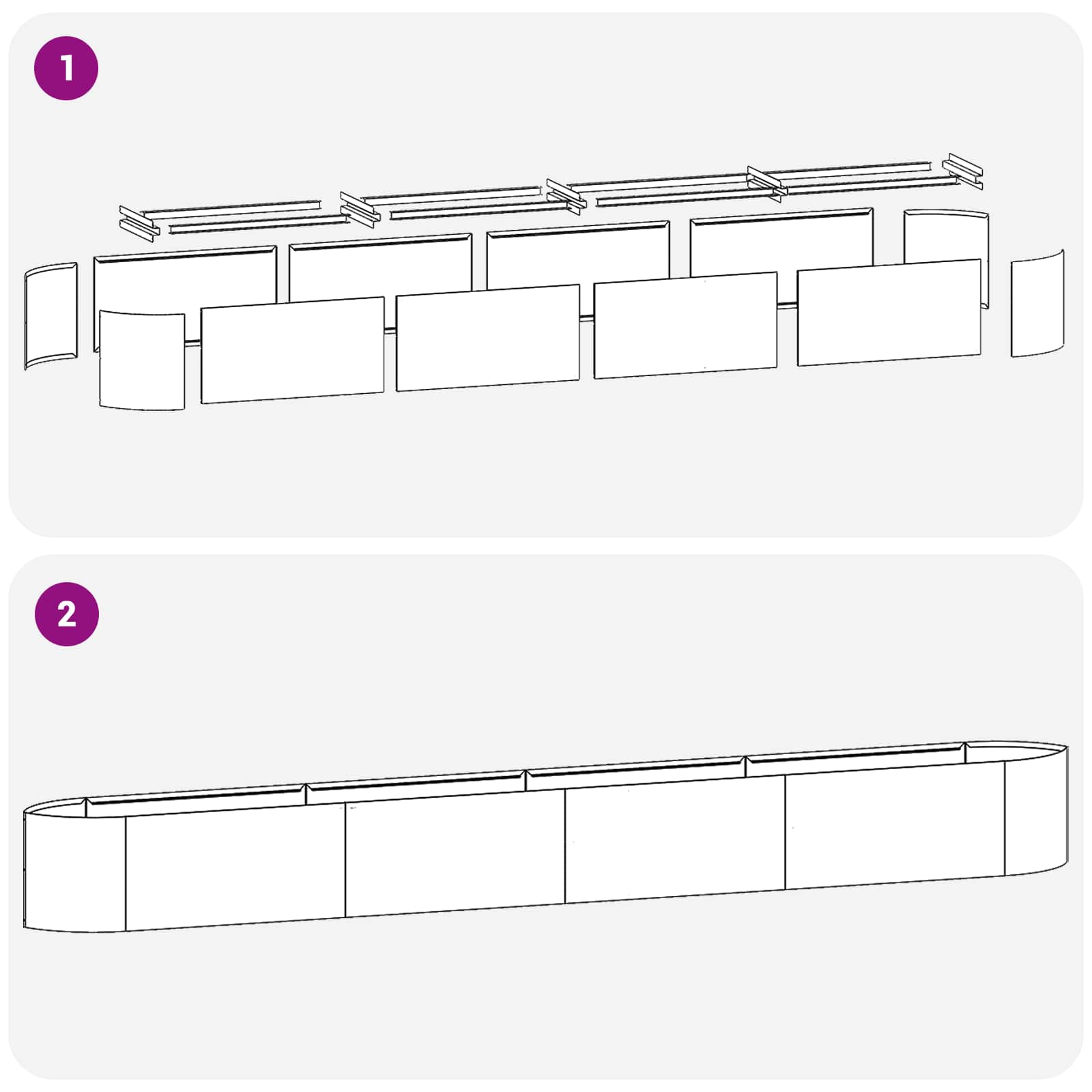 Verhoogd Tuinbed weervast staal 380 x 40 x 40 cm Staal is nu te koop bij PeponiXL, paradijselijk wonen!