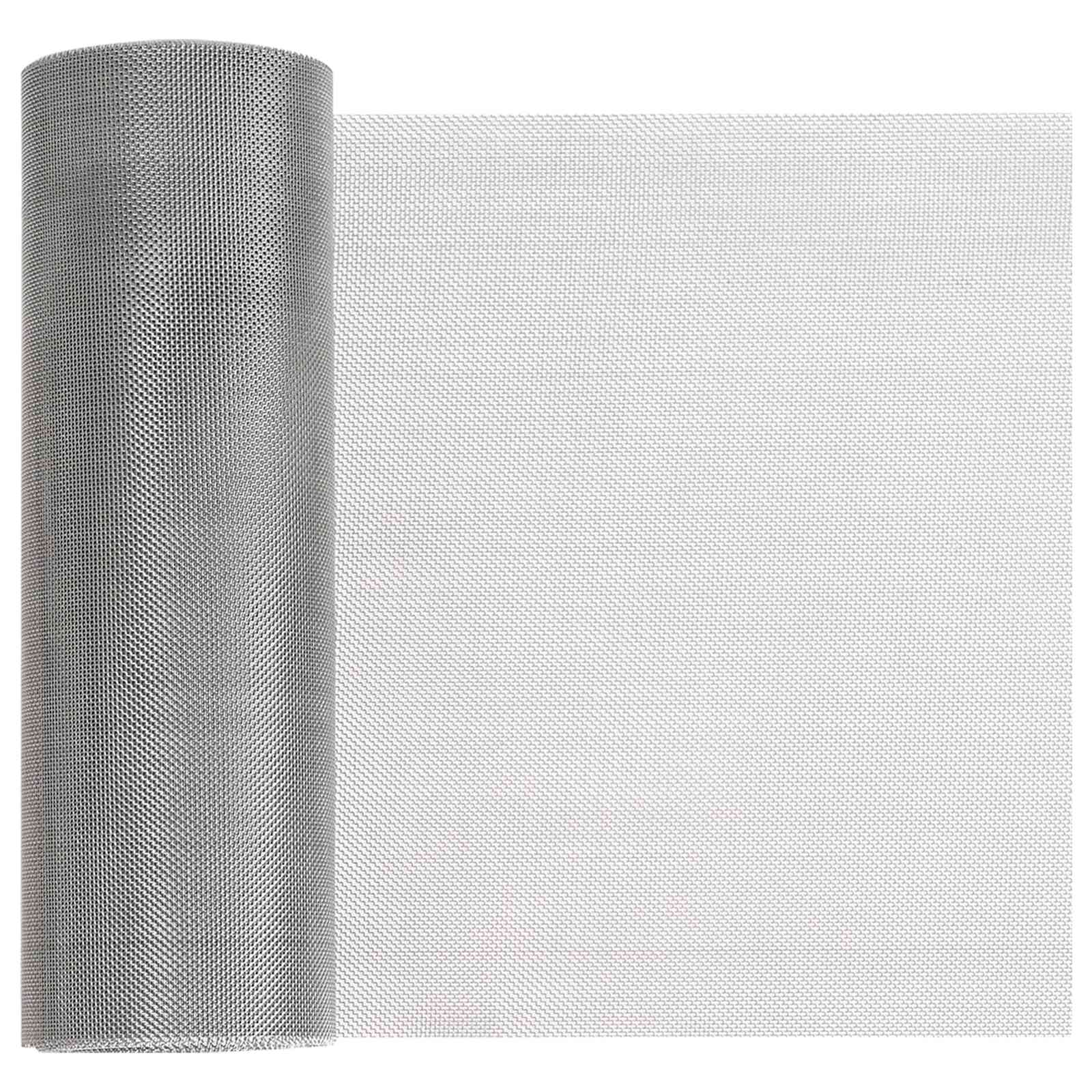Gaas Scherm 20 x 500 cm 30 Mesh RVS 201 Zilverkleurig is nu te koop bij PeponiXL, paradijselijk wonen!