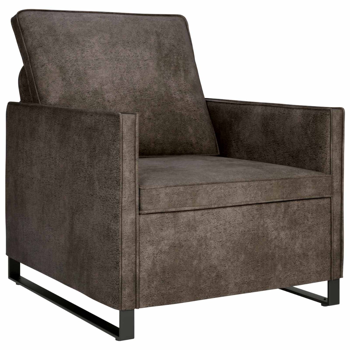 Enkele sofa Donkergrijs 70 x 81 x 82 cm Faux Suède Stof
