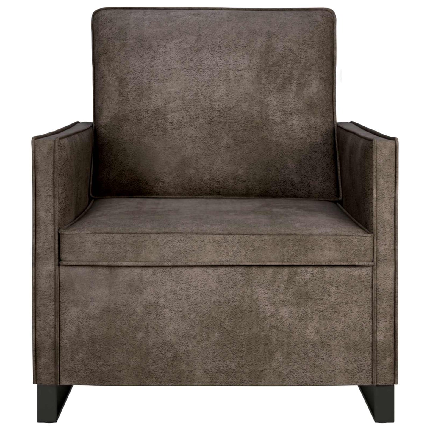 Enkele sofa Donkergrijs 70 x 81 x 82 cm Faux Suède Stof