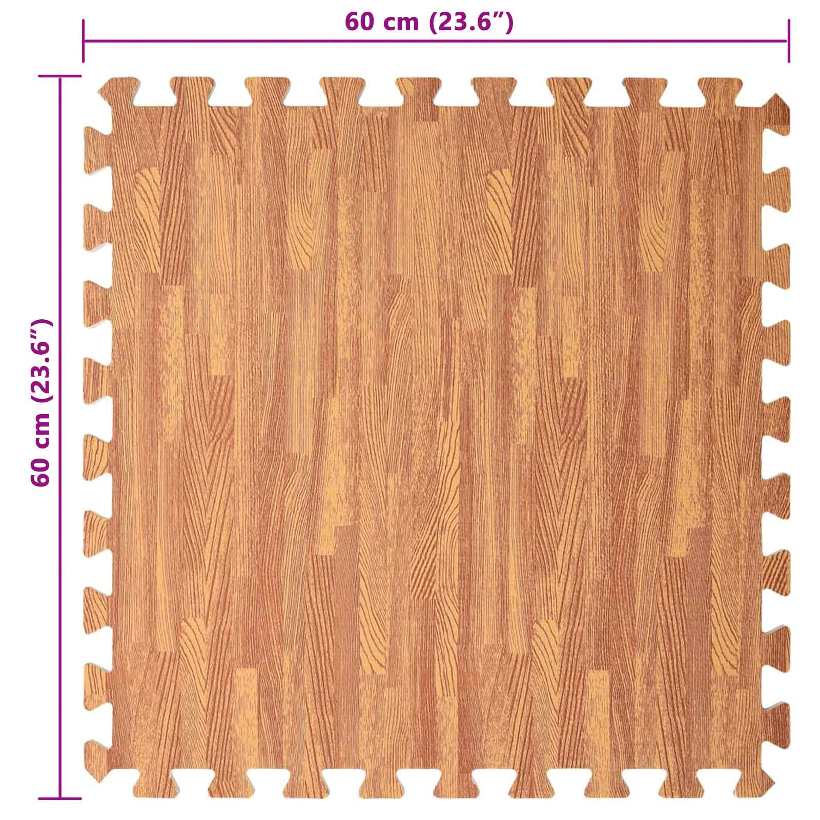 Zwembad Grondmat 24 pcs Bruin 8,64 ㎡ EVA Schuim is nu te koop bij PeponiXL, paradijselijk wonen!