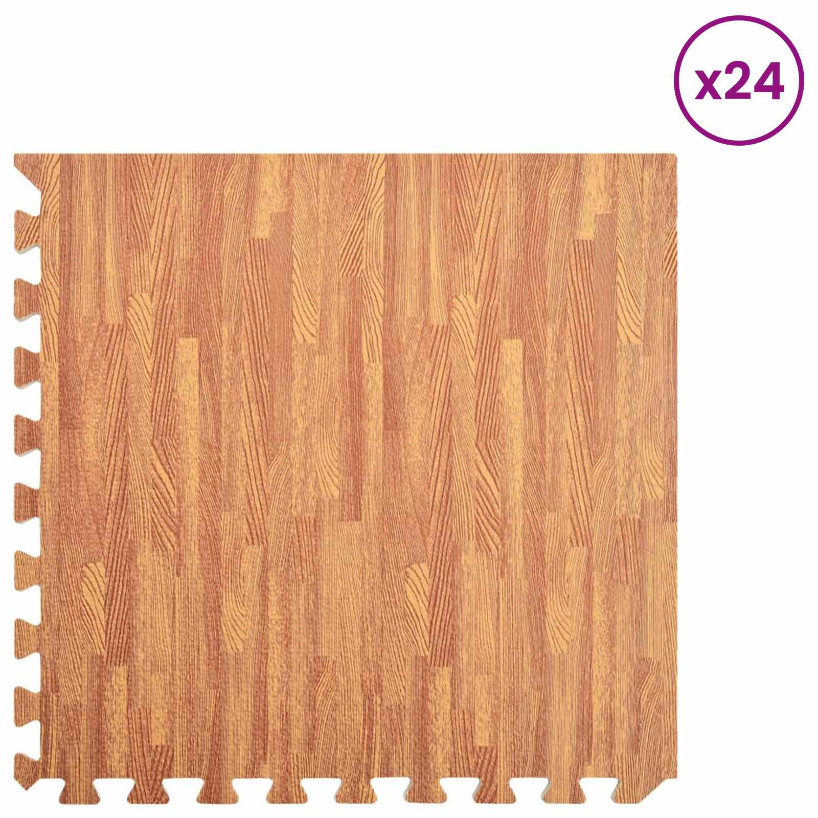 Zwembad Grondmat 24 pcs Bruin 8,64 ㎡ EVA Schuim is nu te koop bij PeponiXL, paradijselijk wonen!