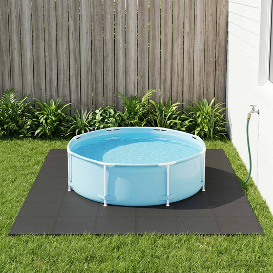 Zwembad Grondmat 40 pcs Zwart 14,4 m² EVA Schuim is nu te koop bij PeponiXL, paradijselijk wonen!