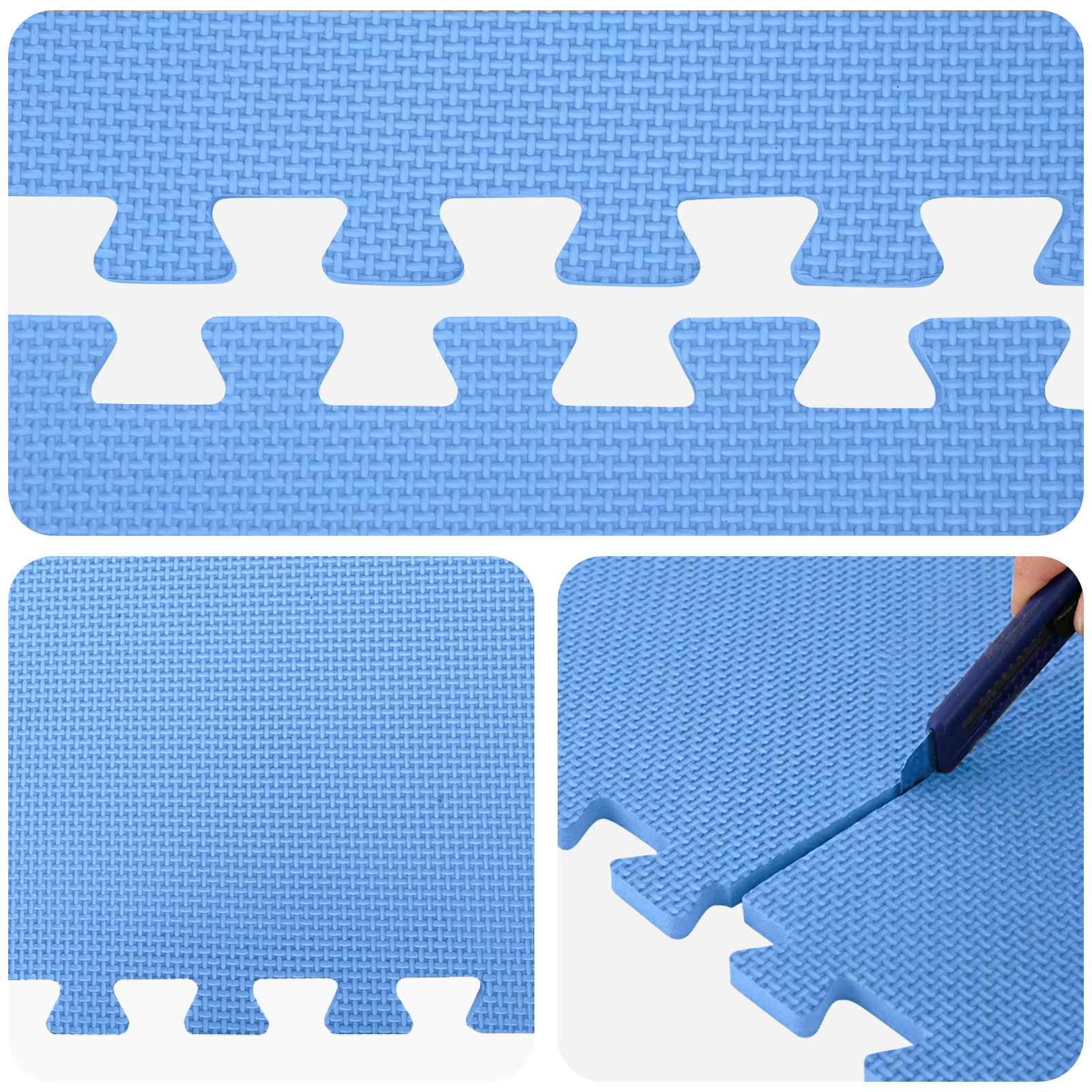 Zwembad Grondmat 40 pcs Blauw 14,4 m² EVA Schuim is nu te koop bij PeponiXL, paradijselijk wonen!