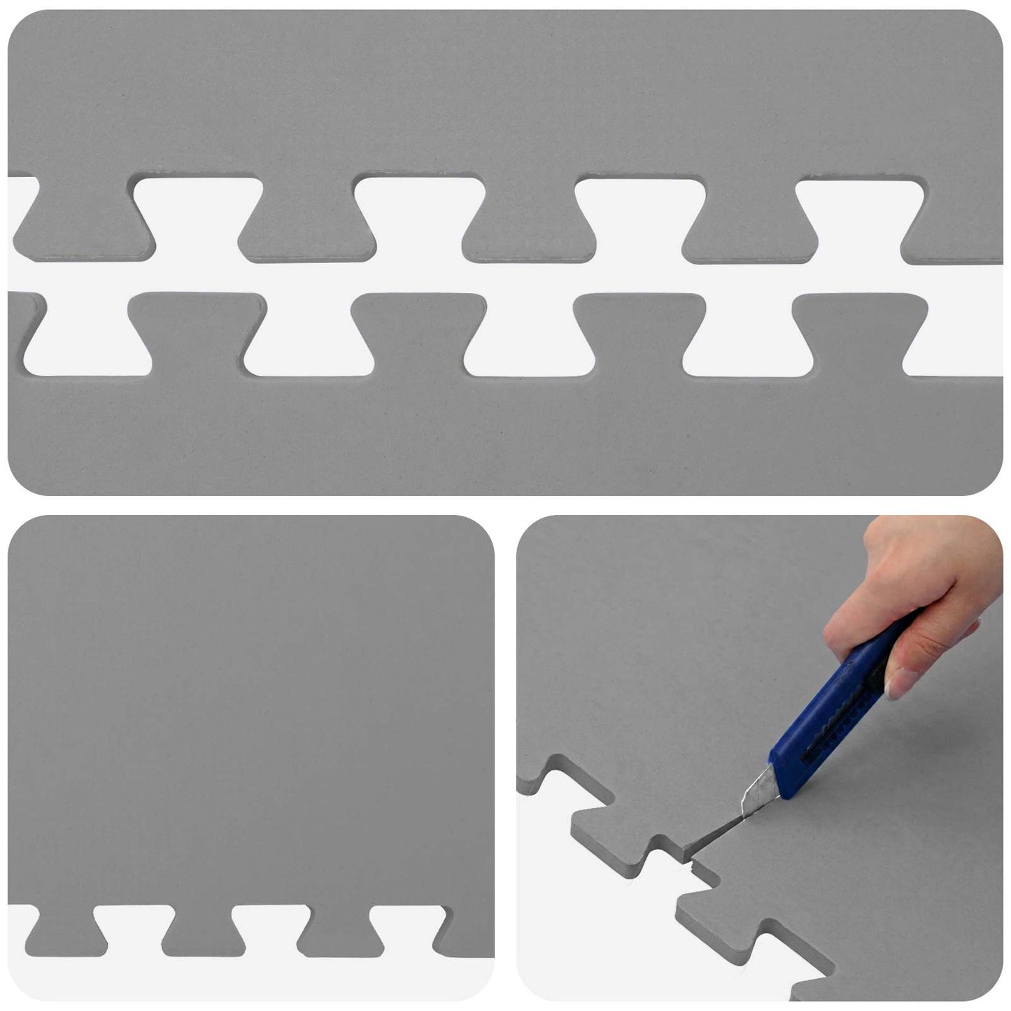 Zwembad Grondmat 50 pcs Grijs 18 m² EVA Schuim