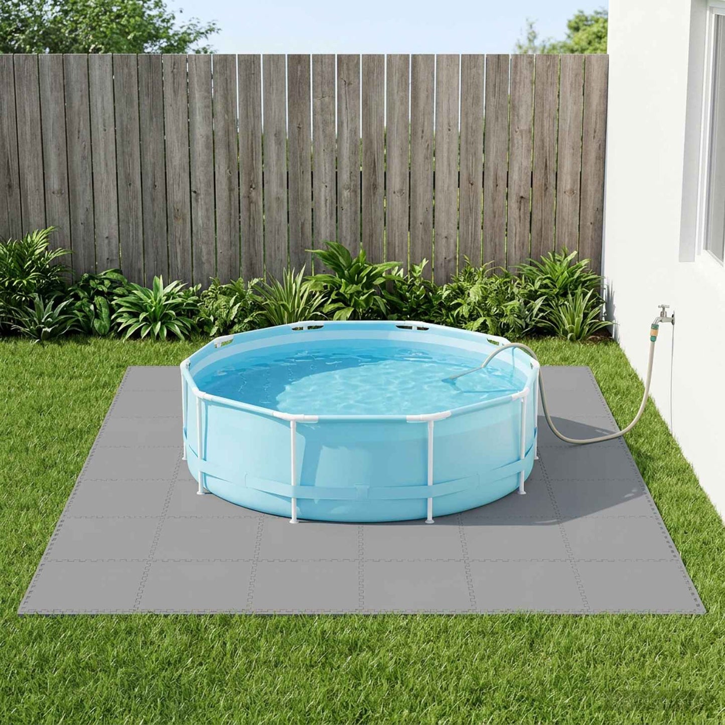 Zwembad Grondmat 50 pcs Grijs 18 m² EVA Schuim