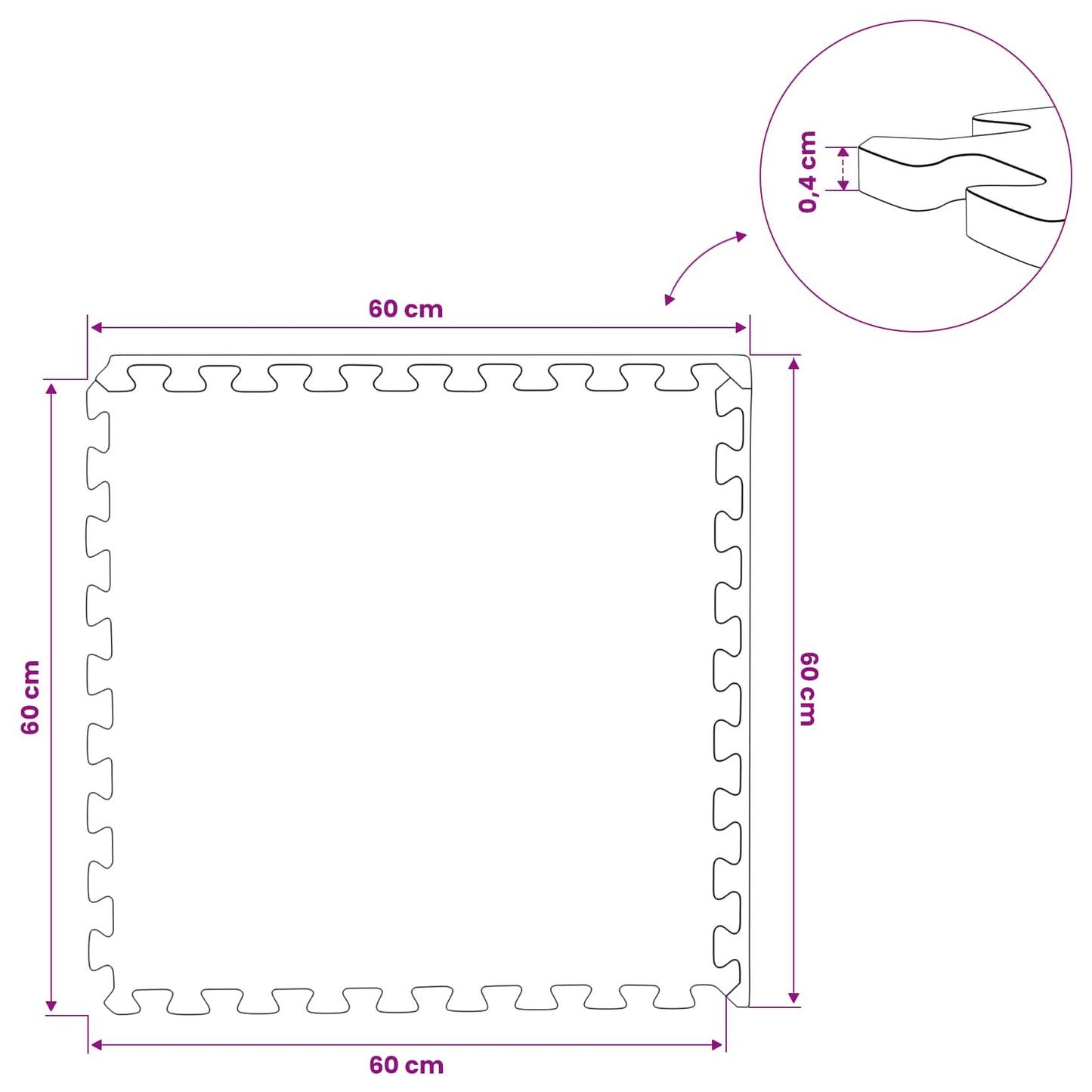 Zwembad Grondmat 50 pcs Grijs 18 m² EVA Schuim