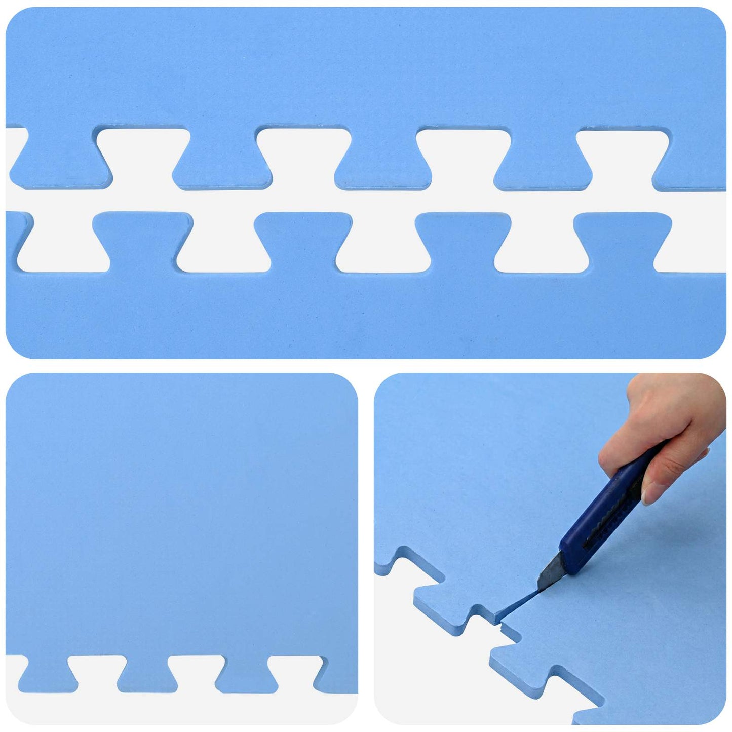 Zwembad Grondmat 50 pcs Blauw 18 m² EVA Schuim