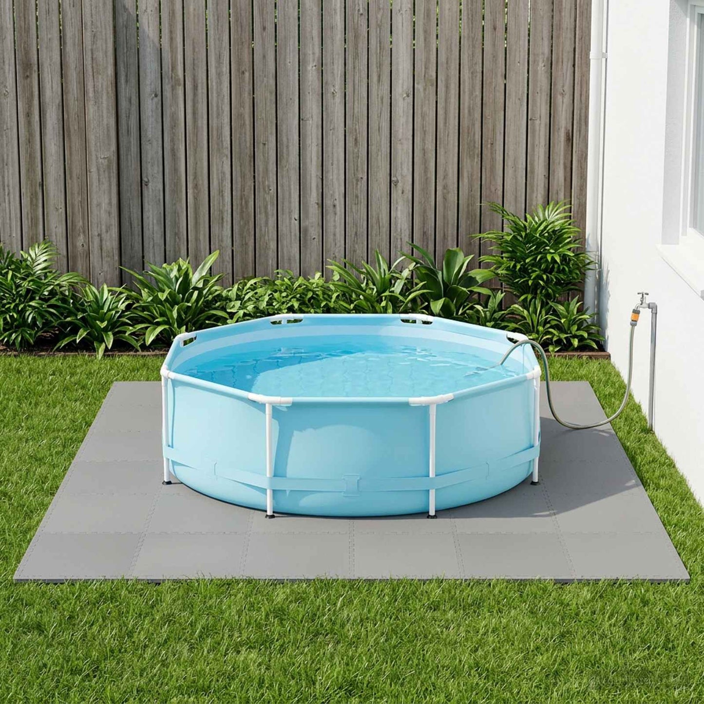 Zwembad Grondmat 12 pcs Grijs 4,32 m² EVA Schuim