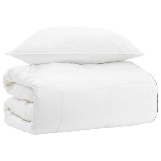 Dekbedset met kussen Wit 135 x 200 cm Katoen, Bamboe, Polyester is nu te koop bij PeponiXL, paradijselijk wonen!