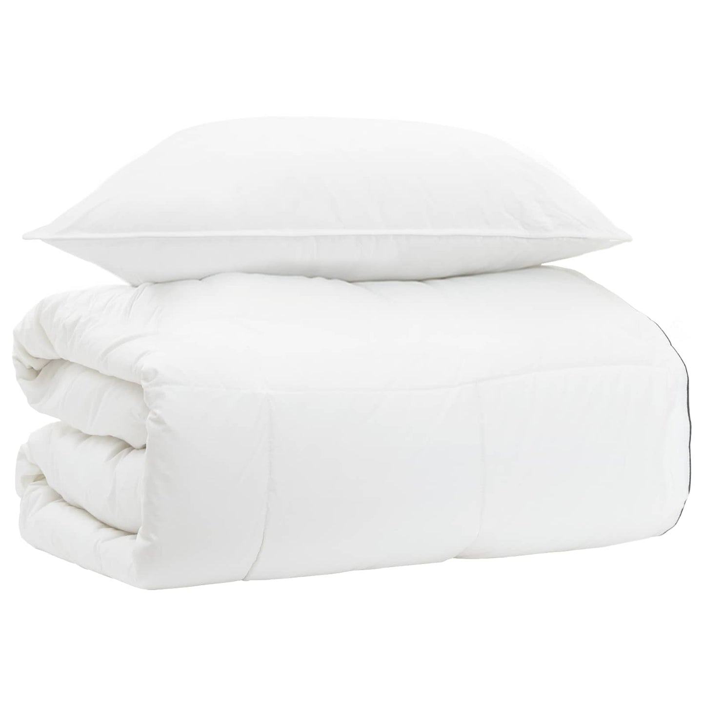Dekbedset met kussen Wit 140 x 200 cm Katoen, Bamboe, Polyester is nu te koop bij PeponiXL, paradijselijk wonen!