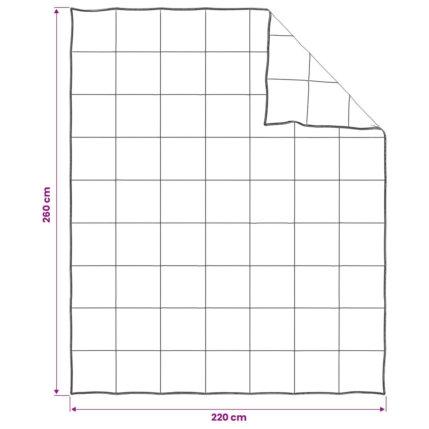 Dekbedset met kussen Wit 260 x 220 cm Polyester, Bamboe