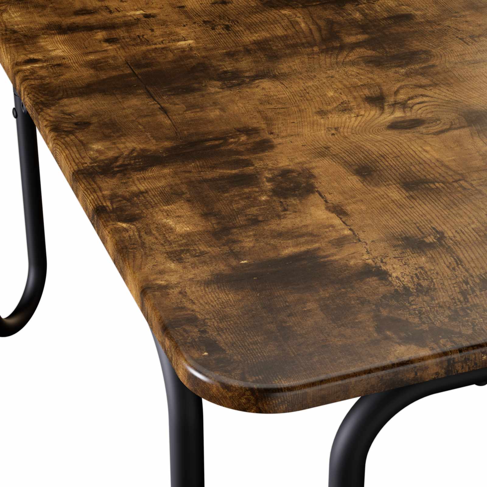 Salontafel Gerookt eiken 59 x 59 x 45 cm Bewerkt hout is nu te koop bij PeponiXL, paradijselijk wonen!