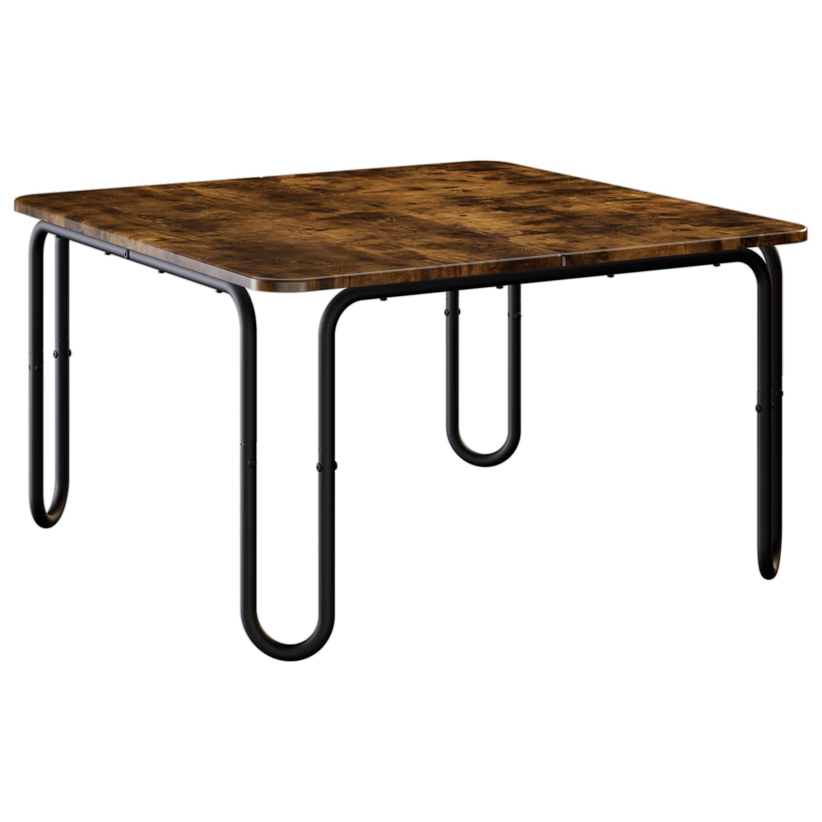 Salontafel Gerookt eiken 59 x 59 x 45 cm Bewerkt hout is nu te koop bij PeponiXL, paradijselijk wonen!