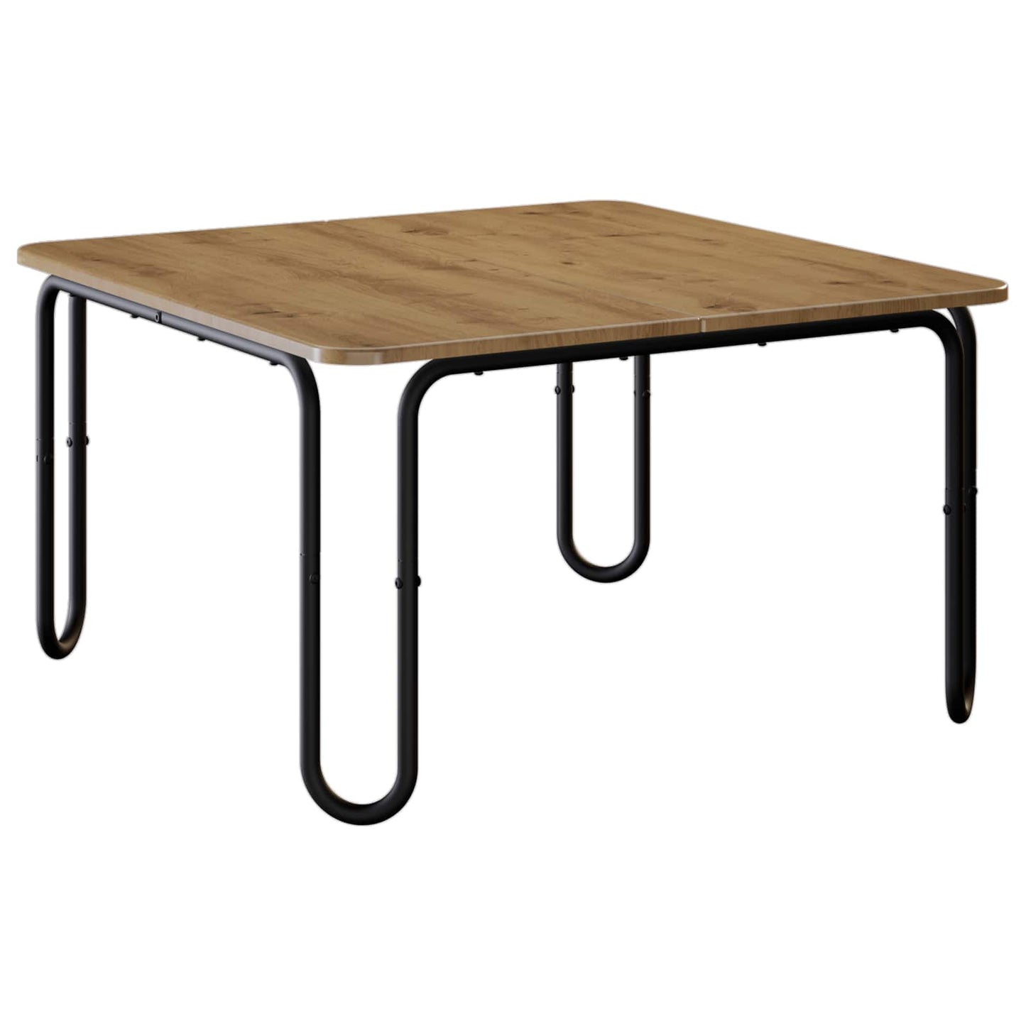 Salontafel Artisanaal eiken 59 x 59 x 45 cm Bewerkt hout is nu te koop bij PeponiXL, paradijselijk wonen!