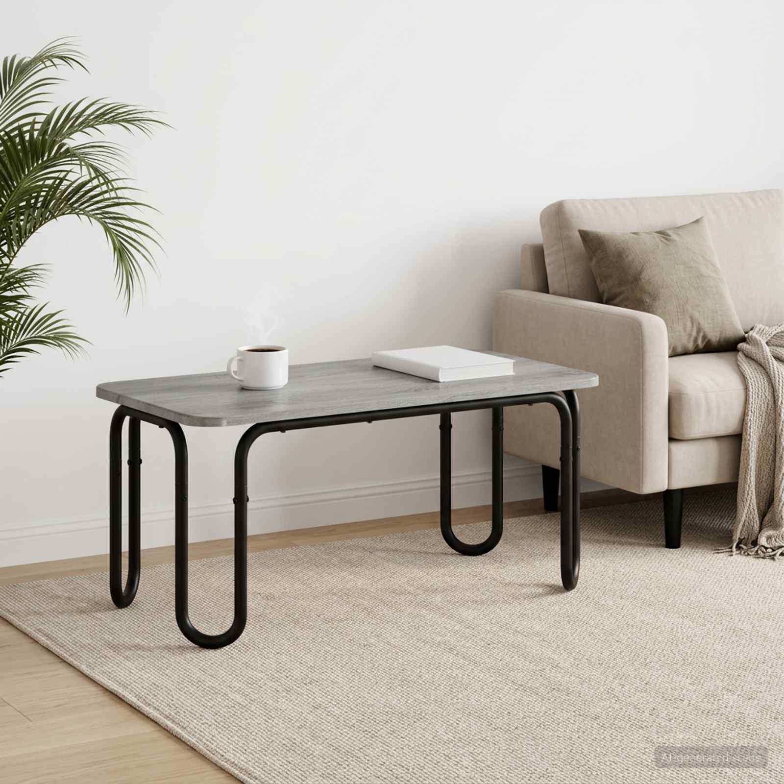 Salontafel Grijs Sonoma 79,5 x 40 x 36 cm Bewerkt hout is nu te koop bij PeponiXL, paradijselijk wonen!