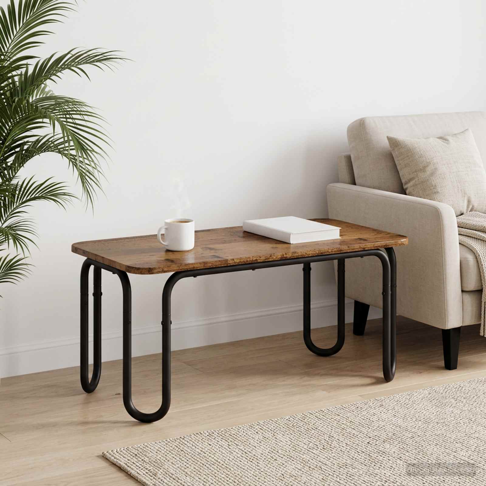 Salontafel Oud hout 79,5 x 40 x 36 cm Bewerkt hout is nu te koop bij PeponiXL, paradijselijk wonen!