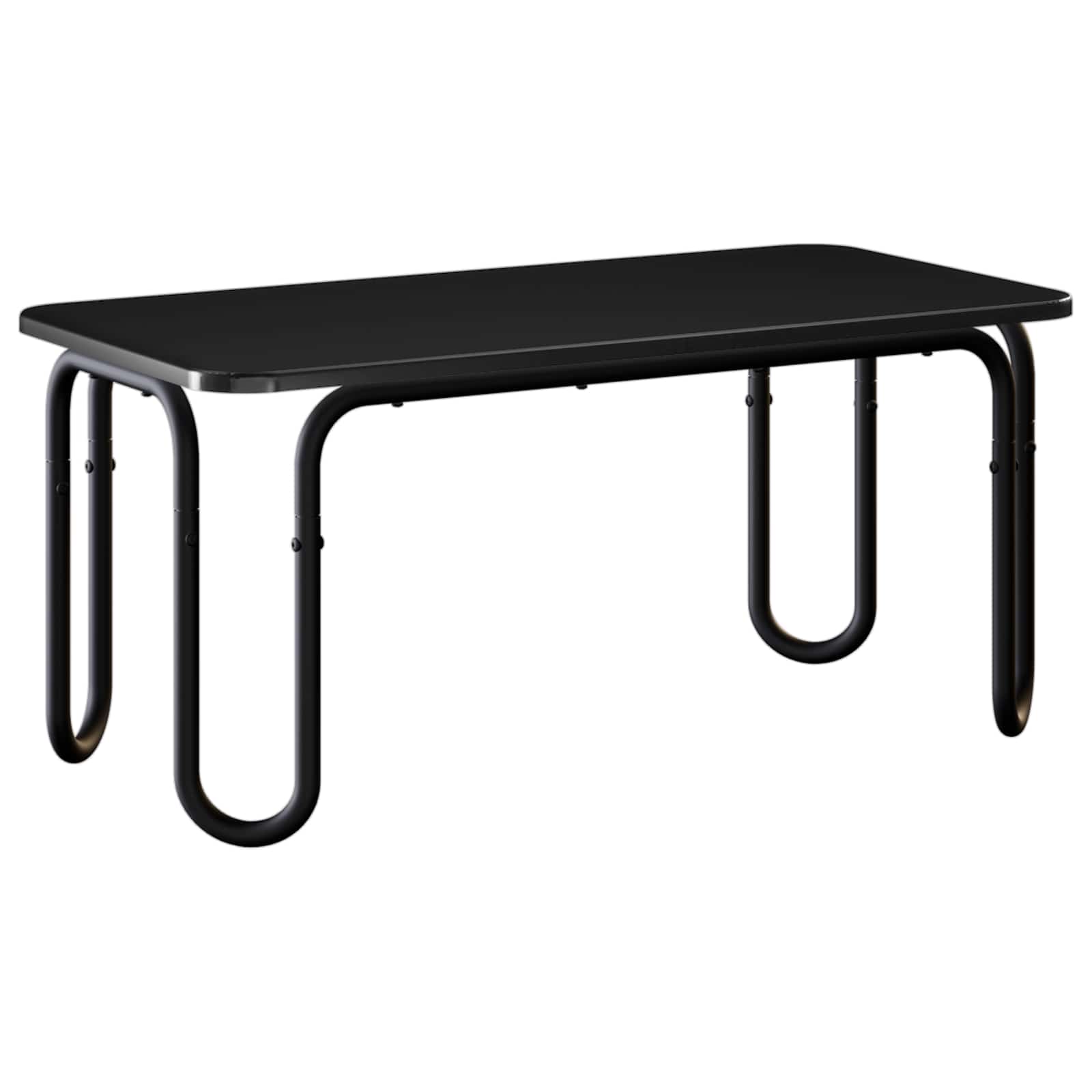 Salontafel Zwart 100 x 50 x 45 cm Bewerkt hout is nu te koop bij PeponiXL, paradijselijk wonen!