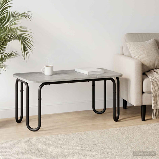 Salontafel Betongrijs 100 x 50 x 45 cm Bewerkt hout is nu te koop bij PeponiXL, paradijselijk wonen!