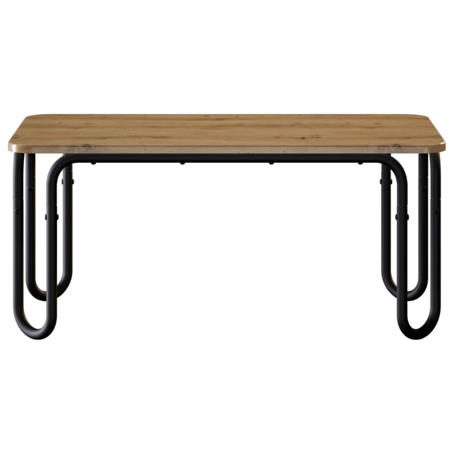 Salontafel Artisanaal eiken 100 x 50 x 45 cm Bewerkt hout is nu te koop bij PeponiXL, paradijselijk wonen!