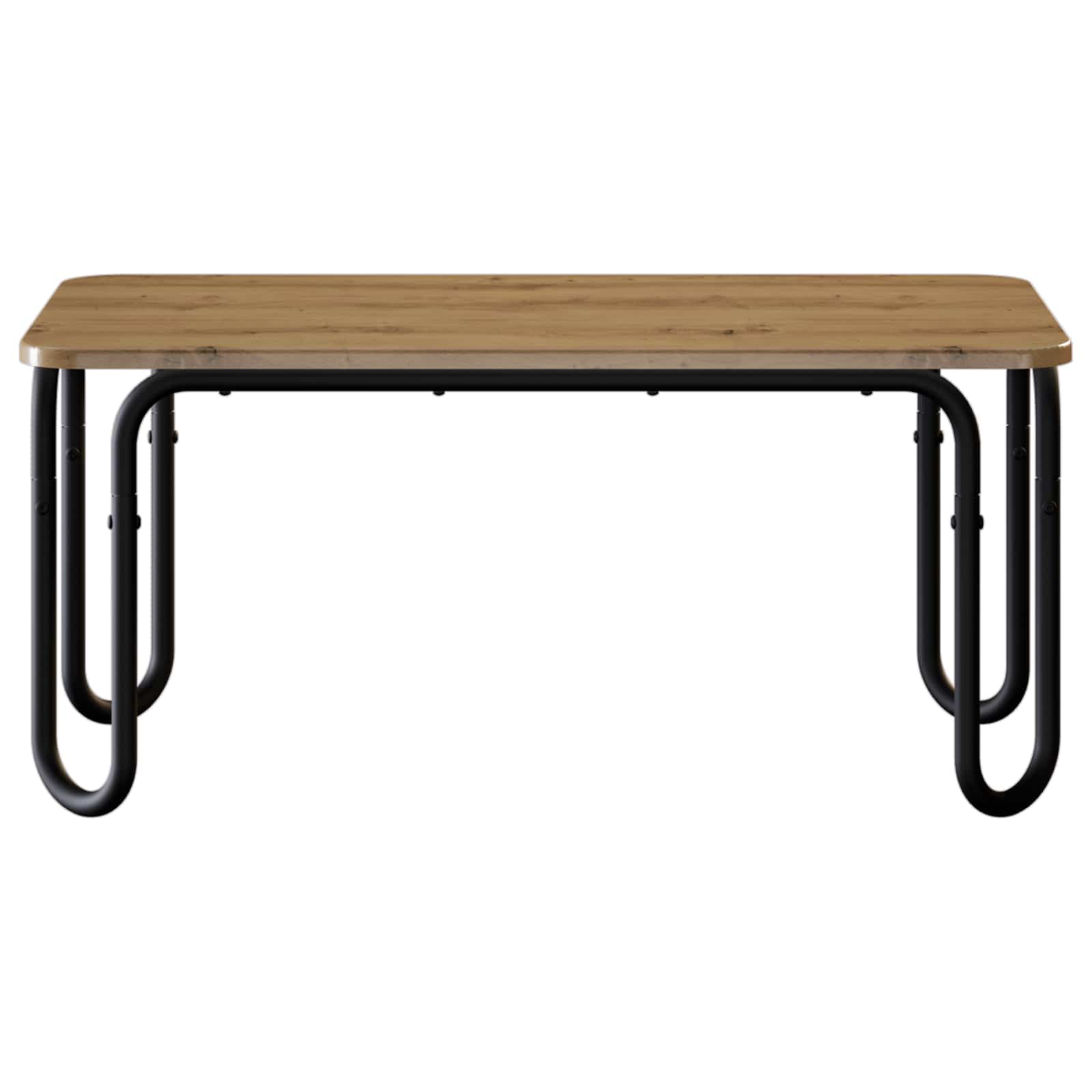 Salontafel Artisanaal eiken 100 x 50 x 45 cm Bewerkt hout is nu te koop bij PeponiXL, paradijselijk wonen!