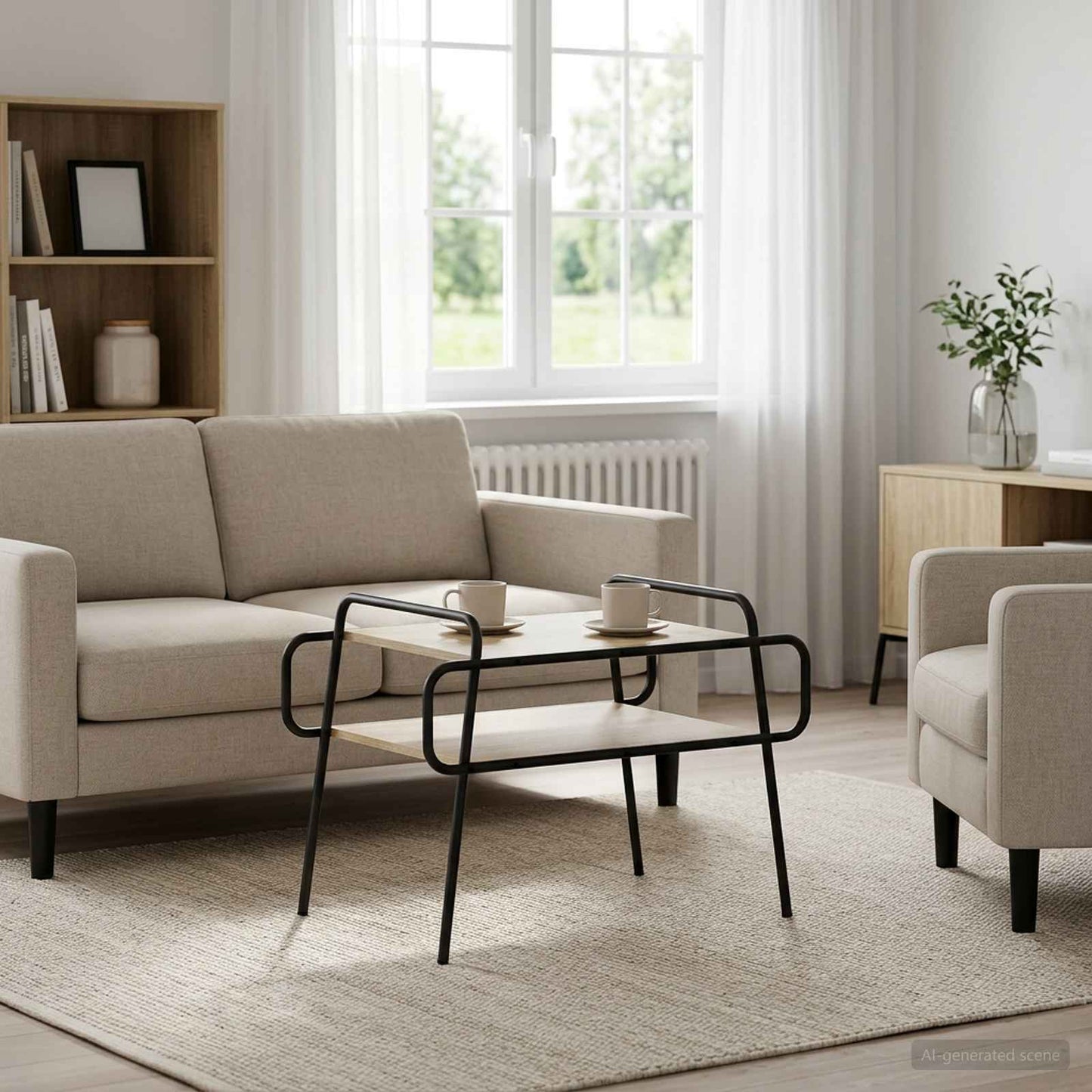 Salontafel Sonoma Eiken 70 x 50 x 51 cm Bewerkt hout is nu te koop bij PeponiXL, paradijselijk wonen!