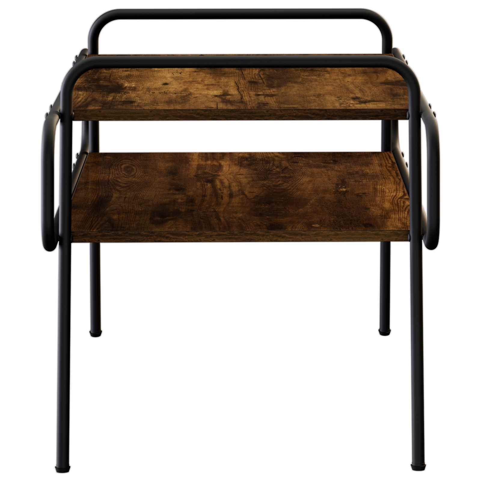 Salontafel Gerookt eiken 70 x 50 x 51 cm Bewerkt hout is nu te koop bij PeponiXL, paradijselijk wonen!