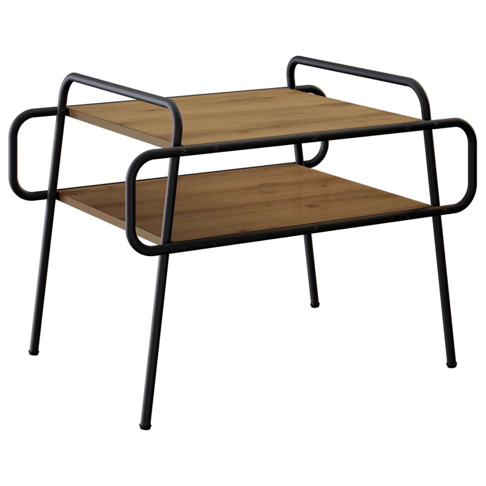 Salontafel Artisanaal eiken 70 x 50 x 51 cm Bewerkt hout is nu te koop bij PeponiXL, paradijselijk wonen!