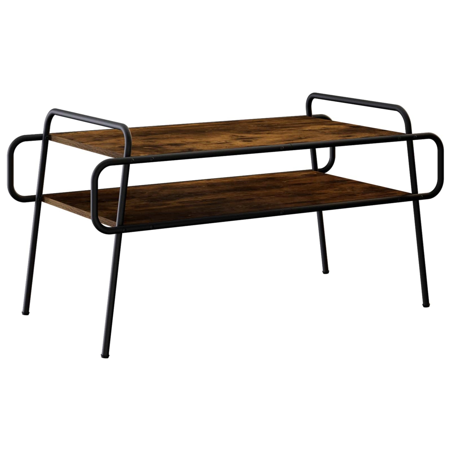 Salontafel Gerookt eiken 100 x 50 x 51 cm Bewerkt hout is nu te koop bij PeponiXL, paradijselijk wonen!