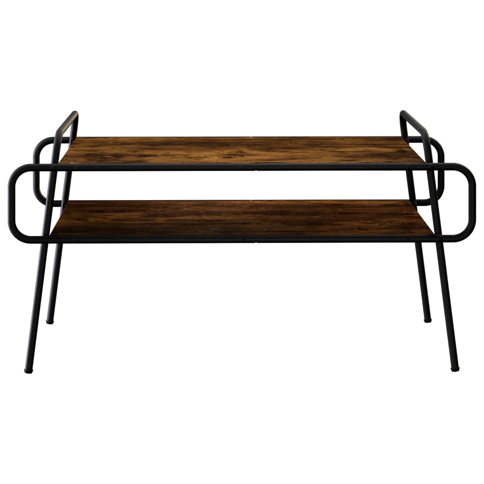 Salontafel Gerookt eiken 100 x 50 x 51 cm Bewerkt hout is nu te koop bij PeponiXL, paradijselijk wonen!