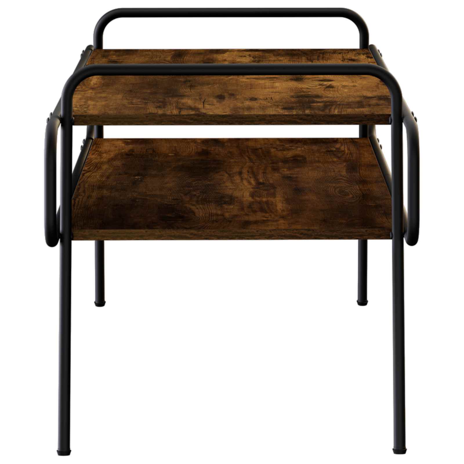 Salontafel Gerookt eiken 100 x 50 x 51 cm Bewerkt hout is nu te koop bij PeponiXL, paradijselijk wonen!