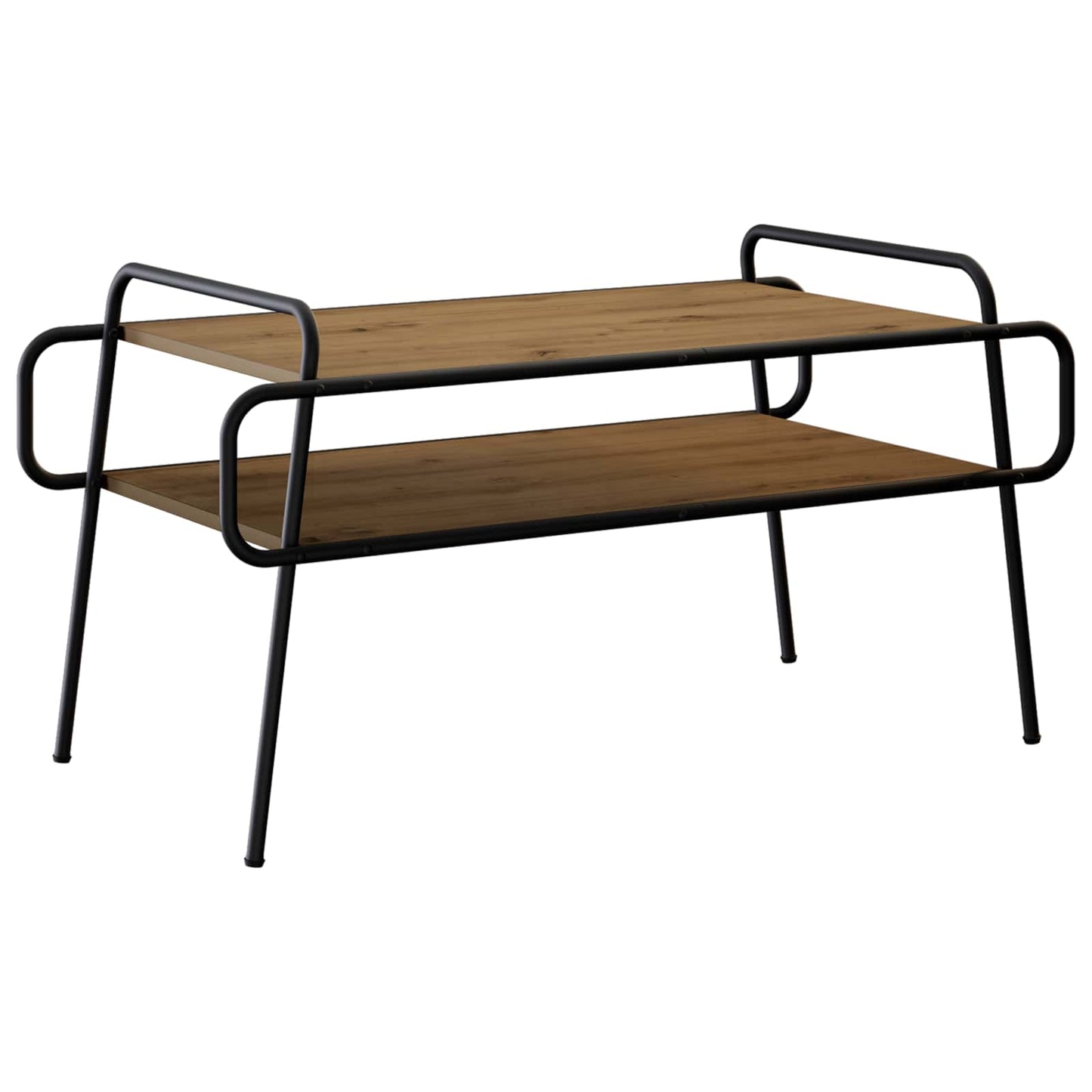 Salontafel Artisanaal eiken 100 x 50 x 51 cm Bewerkt hout is nu te koop bij PeponiXL, paradijselijk wonen!